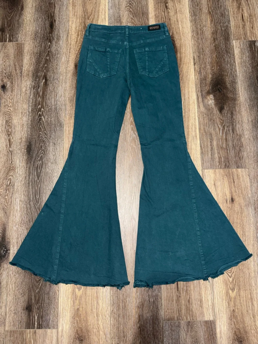 SHYANNE WOMEN'S HIGH RISE SUPER FLARE JEANS in Deep Teal Size 30 - Picture 2 of 12